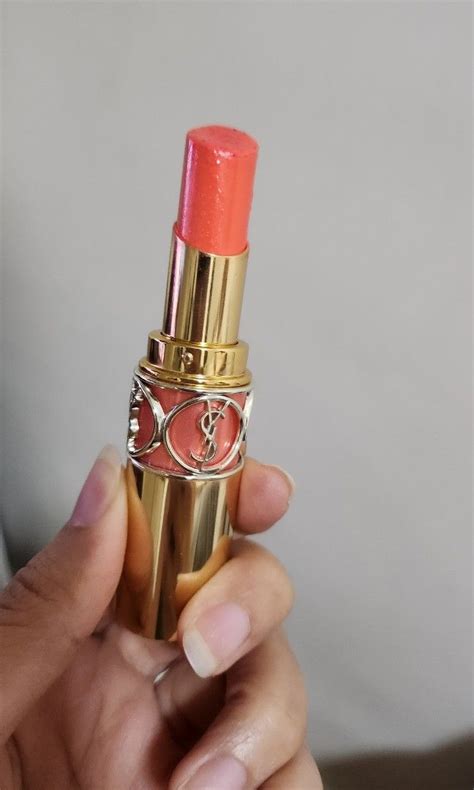 ysl rouge volupte shine 14 corail marrakech|ysl corail marrakech review.